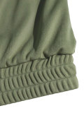 Women Casual Color-Block Striped Hooded Wide-Leg Pants Two-Piece Set