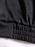 Women Casual Color-Block Striped Hooded Wide-Leg Pants Two-Piece Set