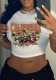 Women Street Tiger Print Cropped T-Shirt