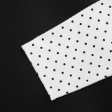 Women Polka Dot Halter Neck Tank Top Cropped Pants Two-Piece Set