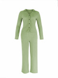 Women Casual Career Textured Bell Bottom Slim Waist Wide-Leg Pants Two-Piece Set