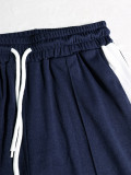Women Sport Casual Side Stripe Long Sleeve Zipper Jacket Wide-Leg Pants Two-Piece Set