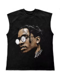 Women American Hip-Hop Print Sleeveless Summer Tank Top