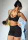 Women Seamless Yoga Halter Neck Low Back High Stretch Butt Lift Leggings Two-Piece Set