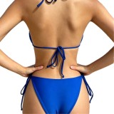 Women Sexy Bikini High Waist Solid Two-Piece Swimwear