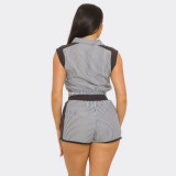Women Striped Two-Piece Shorts Set