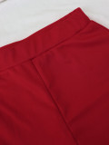 Summer Women Career Solid Sleeveless Blazer Tie Waist Pants Two-Piece Set