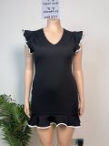 Women Elegant Slim Fit Ruffle Dress