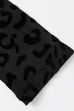 Women Leopard Print Mesh Sexy Jumpsuit