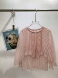 Autumn Women Elegant Round Neck Irregular Shirt