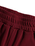 Women Casual Color-Block Striped Hooded Wide-Leg Pants Two-Piece Set