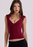 Women Street V-Neck Slim Fit Tank Vest