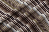 Women American Summer Striped V-neck Short Sleeve Skirt Set