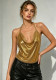 Women Sexy Nightclub Metallic Sequin Top Party Cami Top
