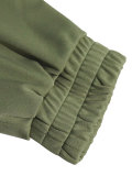 Women Casual Color-Block Striped Hooded Wide-Leg Pants Two-Piece Set
