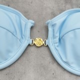 Women Solid Low Waist Bikini Two-Piece Swimwear