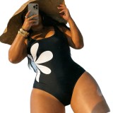 Women Sexy One-Piece Printed Slim Fit Swimwear