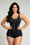 Women leather patch fitted bodyshaper
