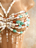 Women multi-color Jewelry Beaded Halter Neck Bra
