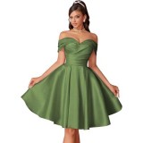 Women formal party off-shoulder evening dress（Processing time need 3-6 days）