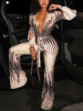 Women Sexy V-Neck Jumpsuit