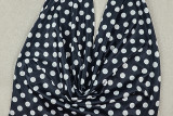 Women printed polka dot halter neck sleeveless jumpsuit