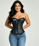 Women corset pu-leather corset
