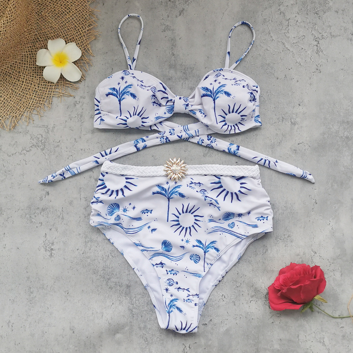 Strapless Two-Piece Swimsuit for Pool & Beach