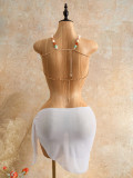Women multi-color Jewelry Beaded Halter Neck Bra
