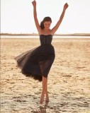 Plus size Women strapless elegant strapless evening dress（Processing time need 3-6 days）