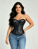 Women corset pu-leather corset