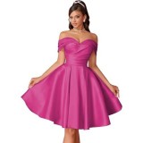 Women formal party off-shoulder evening dress（Processing time need 3-6 days）