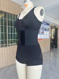 Women leather patch fitted bodyshaper