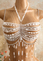 Women Vest Beaded Tassel Crop Top Women Vest Beaded Tassel Crop Top
