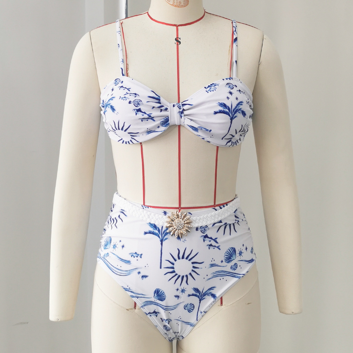 Strapless Two-Piece Swimsuit for Pool & Beach