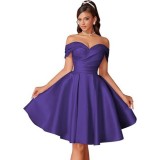 Women formal party off-shoulder evening dress（Processing time need 3-6 days）