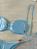 Women Sexy Strapless Swimwear Two Pieces