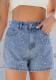 Women's Fashion Beaded Denim Shorts