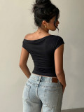 Women's Summer Slim-Fit Off-Shoulder T-Shirt Top