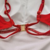Women Solid Backless One-Piece Swimwear