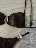 Women Sexy Strapless Swimwear Two Pieces