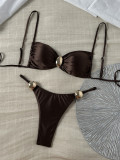 Women Sexy Strapless Swimwear Two Pieces