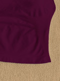 Women Square Neck Halter Neck Seamless Yoga Fitness Tank Top with Bra Pads