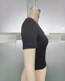 Women's Spring Summer Outdoor Wear Short Sleeve Slim-Fit T-Shirt Top