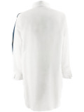 Women's Fashion Turndown Collar Casual Loose Long Sleeve Shirt