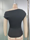 Women's Summer Slim-Fit Off-Shoulder T-Shirt Top