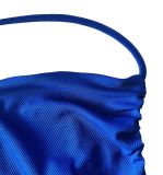 Women's One-Shoulder Drawstring Cut-Out Strap Bodycon Dress