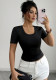 Women's Spring Summer Outdoor Wear Short Sleeve Slim-Fit T-Shirt Top