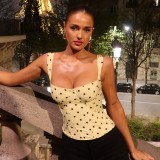 Women's Summer Polka Dot Print Sexy Strap Slim-Fit Camisole Top