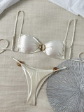 Women Sexy Strapless Swimwear Two Pieces